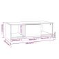 Preview: ARDEBO.de - Couchtisch Hochglanz-Weiß 102x50x36 cm Holzwerkstoff