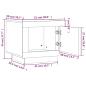 Preview: ARDEBO.de - Couchtisch Betongrau 51x50x45 cm Holzwerkstoff