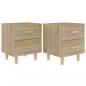 Preview: Nachttische 2 Stk. Sonoma-Eiche 40x35x47,5 cm