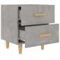 Preview: Nachttische 2 Stk. Betongrau 40x35x47,5 cm