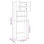 Preview: Waschmaschinenschrank Braun Eichen-Optik 64x25,5x190 cm