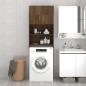 Preview: Waschmaschinenschrank Braun Eichen-Optik 64x25,5x190 cm