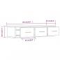 Preview: Wandschrank Braun Eichen-Optik 88x26x18,5 cm Holzwerkstoff