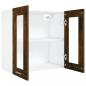 Preview: Hängeschrank Glas Räuchereiche 60x31x60 cm Holzwerkstoff