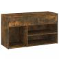 Preview: Schuhbank Räuchereiche 80x30x45 cm Holzwerkstoff