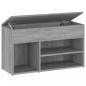 Preview: Schuhbank Grau Sonoma 80x30x45 cm Holzwerkstoff