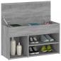 Preview: Schuhbank Grau Sonoma 80x30x45 cm Holzwerkstoff