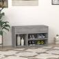 Preview: Schuhbank Grau Sonoma 80x30x45 cm Holzwerkstoff