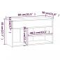 Preview: Schuhbank Grau Sonoma 80x30x45 cm Holzwerkstoff