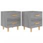 Preview: Nachttische 2 Stk. Grau Sonoma 40x35x47,5 cm