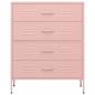 Preview: Kommode Rosa 80x35x101,5 cm Stahl  