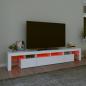 Preview: TV-Schrank mit LED-Leuchten Weiß 230x36,5x40 cm