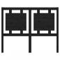 Preview: Kopfteil Schwarz 125,5x4x100 cm Massivholz Kiefer
