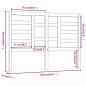 Preview: Bett-Kopfteil Grau 166x4x104 cm Massivholz Kiefer