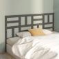 Preview: Bett-Kopfteil Grau 206x4x104 cm Massivholz Kiefer