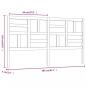 Preview: Bett-Kopfteil Grau 206x4x104 cm Massivholz Kiefer