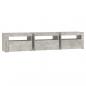 Preview: TV-Schrank mit LED-Leuchten Betongrau 180x35x40 cm