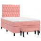 Preview: Boxspringbett mit Matratze Rosa 120x200 cm Samt