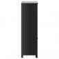 Preview: Badschrank BERG Schwarz 69,5x34x110 cm Massivholz Kiefer