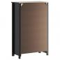 Preview: Badschrank BERG Schwarz 69,5x34x110 cm Massivholz Kiefer