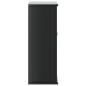 Preview: Bad-Wandschrank BERG Schwarz 69,5x27x71,5 cm Massivholz