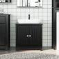 Preview: ARDEBO.de - Waschbeckenunterschrank BERG Schwarz 60x34x59 cm Kiefernholz