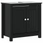 Preview: Waschbeckenunterschrank BERG Schwarz 60x34x59 cm Kiefernholz
