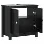 Preview: Waschbeckenunterschrank BERG Schwarz 60x34x59 cm Kiefernholz