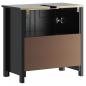 Preview: Waschbeckenunterschrank BERG Schwarz 60x34x59 cm Kiefernholz