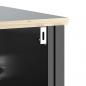 Preview: Waschbeckenunterschrank BERG Schwarz 60x34x59 cm Kiefernholz