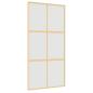 Preview: Schiebetür Golden 102,5x205 cm Matt ESG-Glas und Aluminium