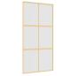 Preview: Schiebetür Golden 102,5x205 cm Matt ESG-Glas und Aluminium