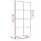 Preview: Schiebetür Golden 102,5x205 cm ESG-Klarglas und Aluminium