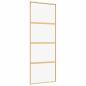 Preview: Schiebetür Golden 76x205 cm ESG-Klarglas und Aluminium