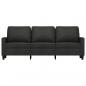 Preview: 3-Sitzer-Sofa Schwarz 180 cm Stoff