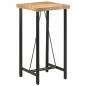 Preview: ARDEBO.de - Bartisch 55x55x107 cm Massivholz Mango und Eisen