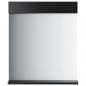 Preview: Badspiegel mit Ablage BERG Schwarz 60x12x70 cm Massivholz