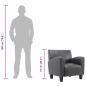 Preview: Sessel Grau Kunstleder