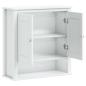 Preview: Bad-Wandschrank BERG Weiß 69,5x27x71,5 cm Massivholz