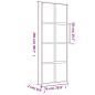 Preview: Schiebetür Golden 76x205 cm Matt ESG-Glas und Aluminium