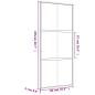 Preview: Schiebetür Golden 90x205 cm Matt ESG-Glas und Aluminium