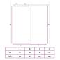 Preview: Schiebetür Golden 90x205 cm Matt ESG-Glas und Aluminium