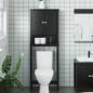 Preview: ARDEBO.de - Toilettenschrank BERG Schwarz 60x27x164,5 cm Massivholz