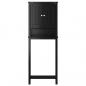 Preview: Toilettenschrank BERG Schwarz 60x27x164,5 cm Massivholz