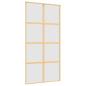 Preview: Schiebetür Golden 102,5x205 cm Matt ESG-Glas und Aluminium