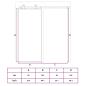 Preview: Schiebetür Golden 90x205 cm Matt ESG-Glas und Aluminium