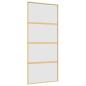 Preview: Schiebetür Golden 90x205 cm Matt ESG-Glas und Aluminium