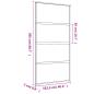 Preview: Schiebetür Golden 102,5x205 cm ESG-Klarglas und Aluminium