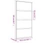 Preview: Schiebetür Golden 102,5x205 cm ESG-Klarglas und Aluminium