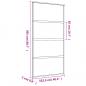 Preview: Schiebetür Golden 102,5x205 cm ESG-Klarglas und Aluminium